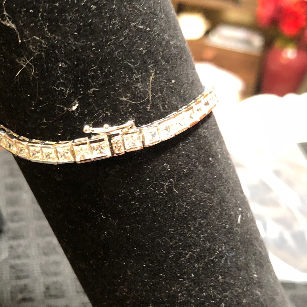 Elegant Silver Crystal Bracelet View 3